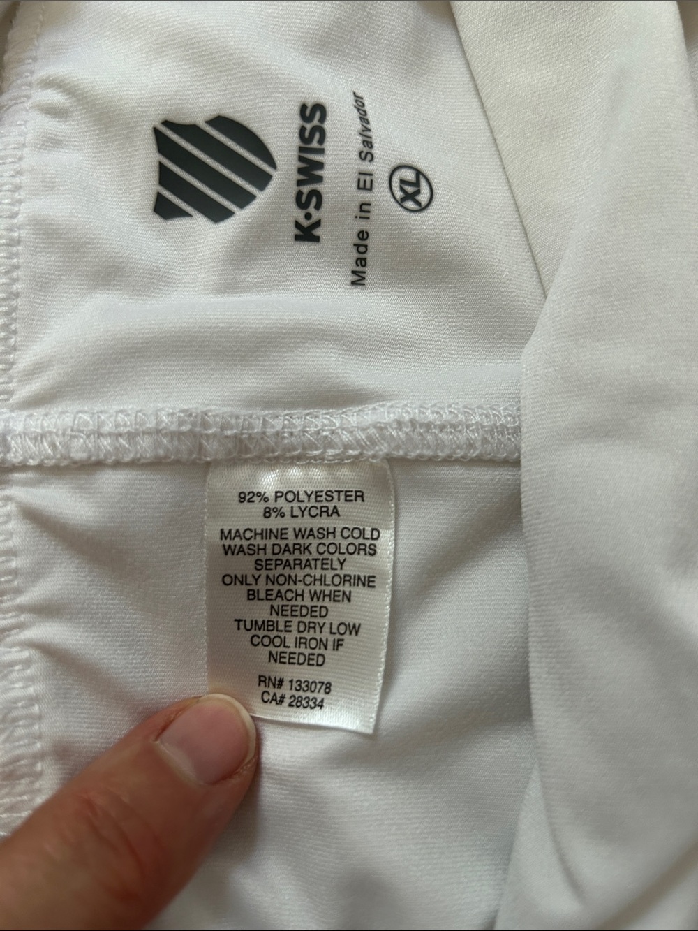 K-Swiss Tennis Prep Skort White Size XL with Pleated Trim Activewear Athleisure - Picture 6 of 11